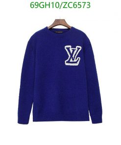 Replica blue sweatshirt knitted crewneck