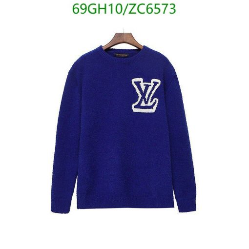 Replica blue sweatshirt knitted crewneck