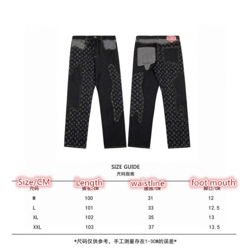 Louis Vuitton Replica Pants Monogram Crazy Denim Jeans