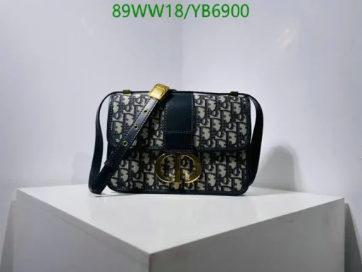 Replica 30 MONTAIGNE Dior BAG Blue Oblique Jacquard AAAA