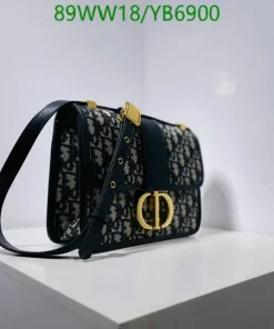 Replica 30 MONTAIGNE Dior BAG Blue Oblique Jacquard AAAA