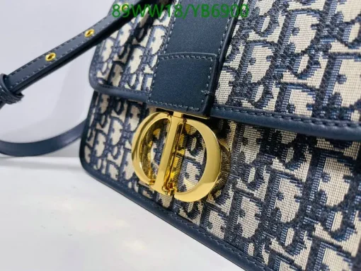 Replica 30 MONTAIGNE Dior BAG Blue Oblique Jacquard AAAA