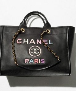 Replica Chanel Deauville Bag With Colored Logo AAAA