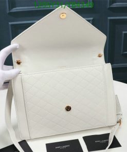 Replica Saint Laurent Blanc Quilted Cowhide Gaby Flap YSL Bag white