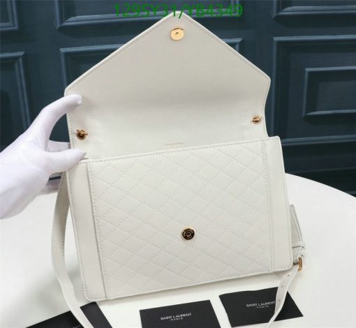 Replica Saint Laurent Blanc Quilted Cowhide Gaby Flap YSL Bag white