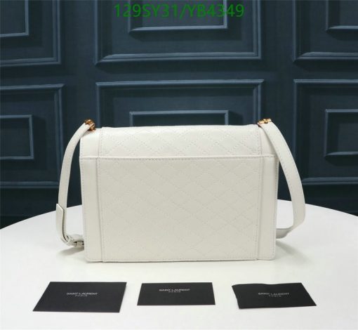 Replica Saint Laurent Blanc Quilted Cowhide Gaby Flap YSL Bag white