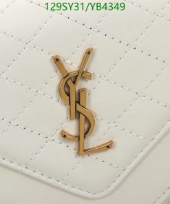 Replica Saint Laurent Blanc Quilted Cowhide Gaby Flap YSL Bag white