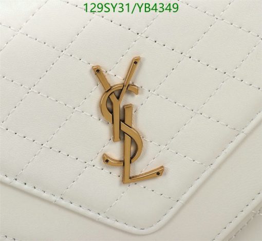 Replica Saint Laurent Blanc Quilted Cowhide Gaby Flap YSL Bag white