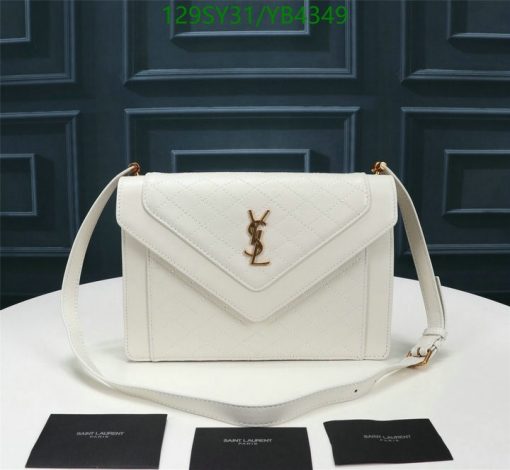 Replica Saint Laurent Blanc Quilted Cowhide Gaby Flap YSL Bag white