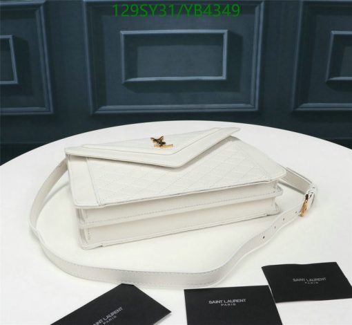 Replica Saint Laurent Blanc Quilted Cowhide Gaby Flap YSL Bag white