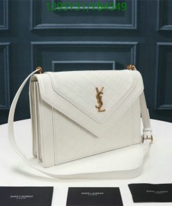 Replica Saint Laurent Blanc Quilted Cowhide Gaby Flap YSL Bag white