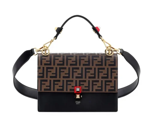 Designer Fendi Kan I FF Embossed Shoulder Bag AAAA+