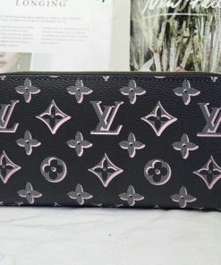 Louis Vuitton Sarah Long Black Leather wallet AAAA+