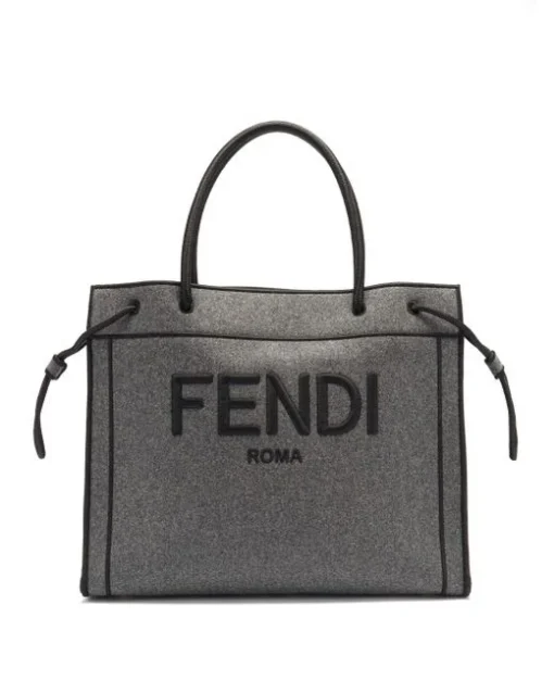 Fendi Sunshine Grey Canvas Medium Shopping Bag AAAA+