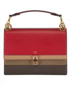 FENDI Kan I Colorblocked Bag lamb skin crossbody AAAA+