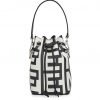 Fendi Roma Mon Tresor Two Tone Printed Leather Capsule Mini Bag