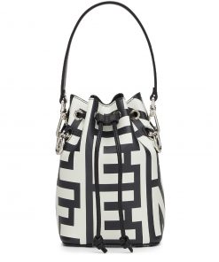 Fendi Roma Mon Tresor Two Tone Printed Leather Capsule Mini Bag