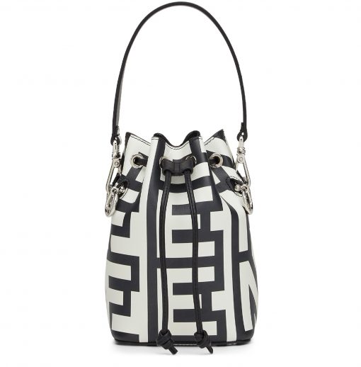 Fendi Roma Mon Tresor Two Tone Printed Leather Capsule Mini Bag