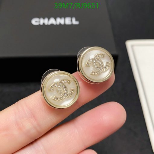 Designer crystal-studded round earrings.