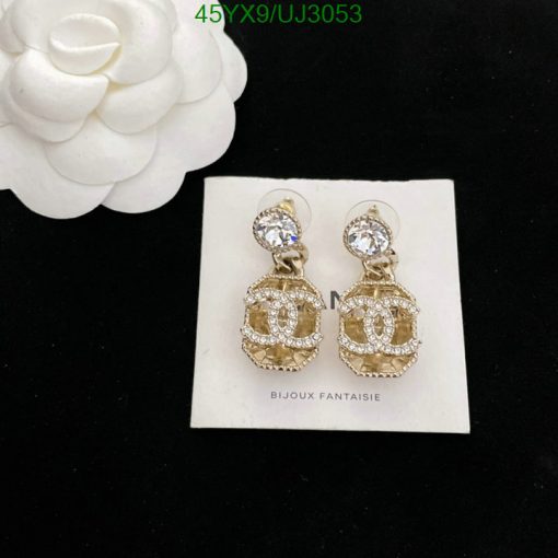 Elegant crystal embellished gold dangle earrings.