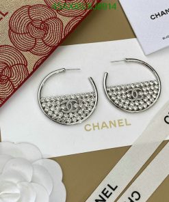 Designer-inspired crystal hoop earrings display