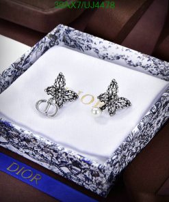 Dior butterfly earrings in elegant presentation box