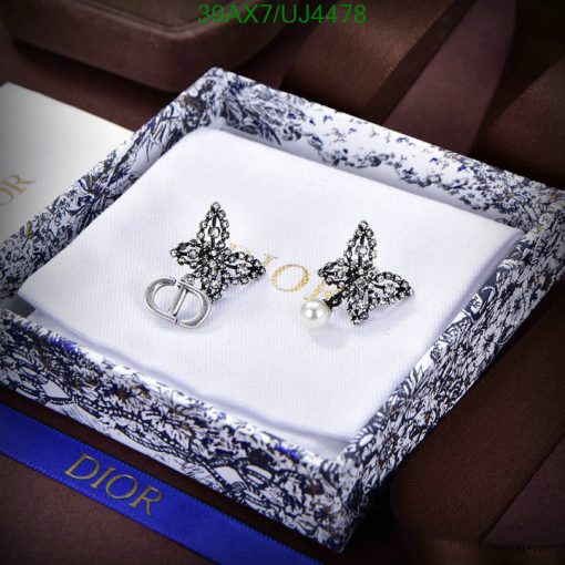 Dior butterfly earrings in elegant presentation box