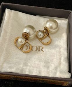 Dior pearl earrings in branded box