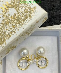 Pearl earrings in a designer box.