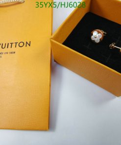 Louis Vuitton bag and box with pearl earrings.