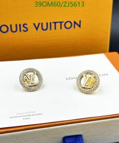 Louis Vuitton branded earrings with box