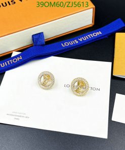 Louis Vuitton branded cufflinks with packaging.