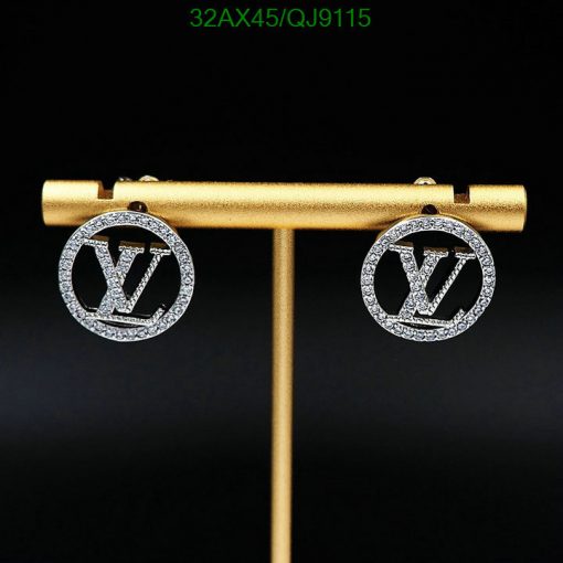 Designer logo cufflinks with diamonds.