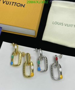 Louis Vuitton earrings with box and pouch.