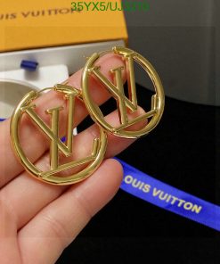 Designer monogram earrings with packaging