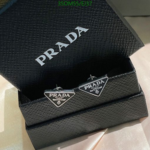 Prada earrings in branded box.