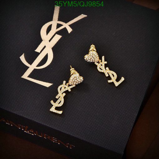 Designer logo earrings on branded box.