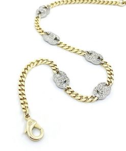 Gold and silver chain necklace jewelry.