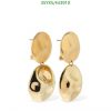 Gold-toned abstract dangle earrings.