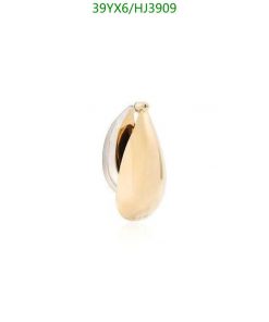 Gold teardrop-shaped pendant on white background.