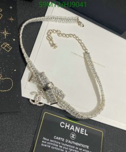 Chanel crystal bracelet on authenticity card with box.