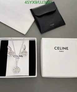 Celine jewelry set with box and pouch.