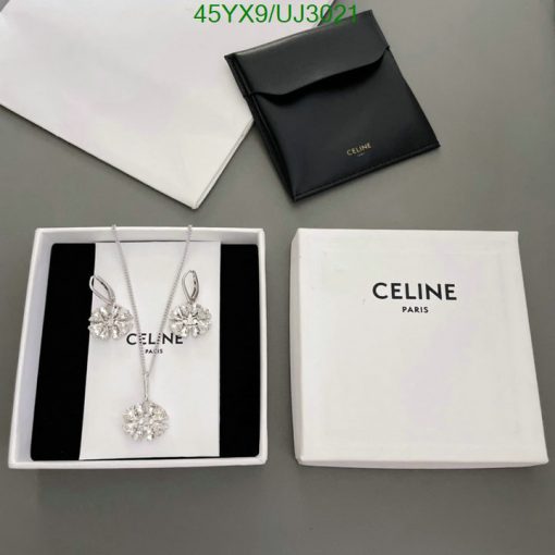 Celine jewelry set with box and pouch.