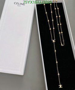 Elegant gold necklace in presentation box