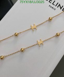 Gold starfish bracelet on display.