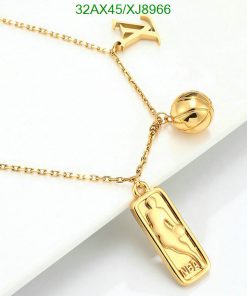 Gold basketball and player pendant necklace.