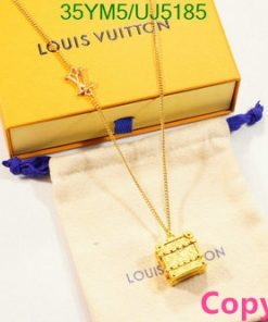 Louis Vuitton necklace with box and pouch.