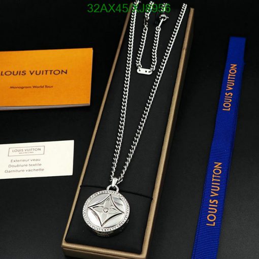 Louis Vuitton pendant necklace with box and ribbon.