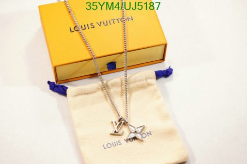 Louis Vuitton necklace with box and pouch.