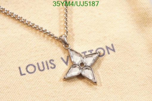 Designer star-shaped pendant necklace on fabric.